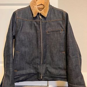 Freenote Cloth Selvedge Denim Shearling Jacket